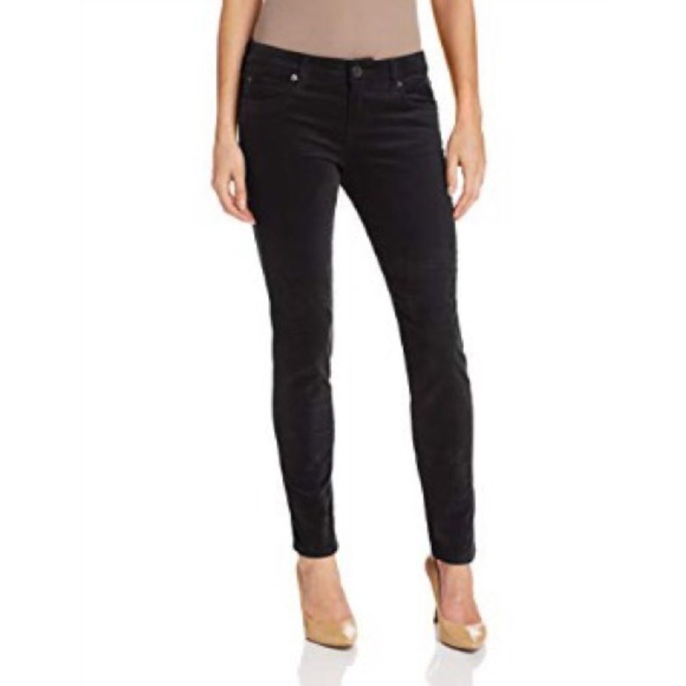 Kut From The Kloth Diana Skinny Black Corduroy Pants Size 4